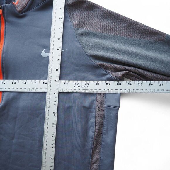 Nike Golf Tour Performance Dri-Fit 1/4 Pullover Grey / Orange 687006-021 Men's L - Picture 8 of 10